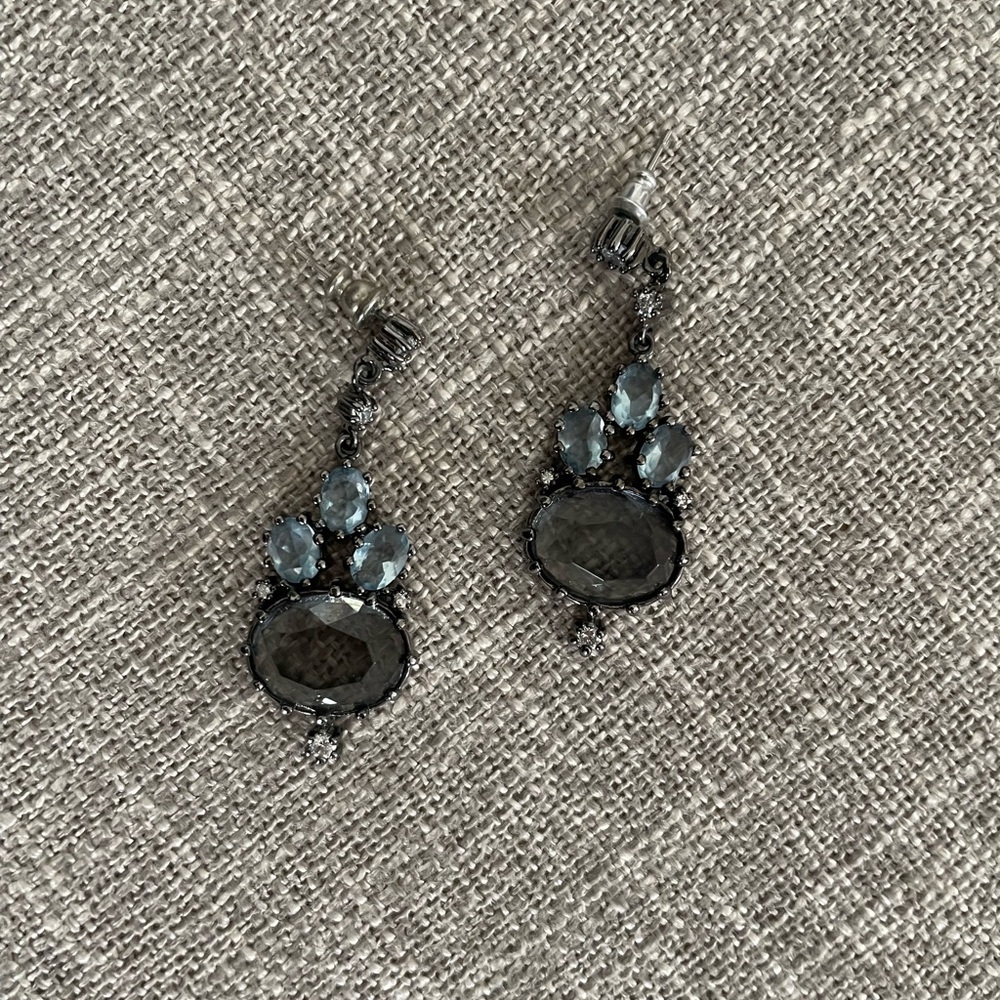 BCBG Crystal earrings, for pierced ears, never worn